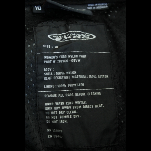 Harley Davidson Womens FXRG riding pants - Picture 8 of 8